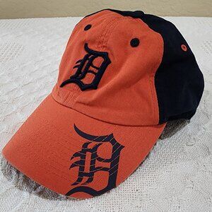 Vintage Detroit Tigers Orange Navy Fan Favorite Embroidered Baseball Cap Hat